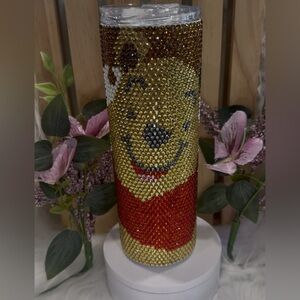 Crystal-Embellished Tumbler with Bear Design